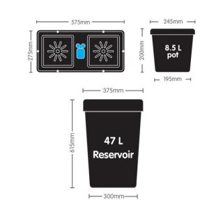 TiDis Grow – AutoPot easy2grow Kit – 24 Töpfe ohne Tank
