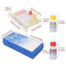 Pool Test Kit für Chlor + pH | Wassertester mit Flüssigreagenzien/Lösungen für Chlor und pH | Testkit für schnelle Bestimmung der Wasserwerte | inkl. Aufbewahrungsbox und deutscher Anleitung