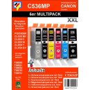 PGI-530 / CLI581 6er Multipack TiDis Ersatzpatronen -...