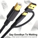 1 m - 2in1 USB Druckerkabel - USB-A & C zu USB-B Hochgeschwindigskeitskabel