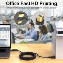 1 m - 2in1 USB Druckerkabel - USB-A & C zu USB-B Hochgeschwindigskeitskabel