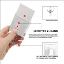Transparente stabile Auweishülle 98 x 60 mm ausziehbaren Schnappverschluss