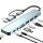 8in1 USB Hub - USB C Adapter mit 4 USB-Anschlüssen, SD/TF-Kartenleser, 3,5 mm Audio, USB-C-Datenanschluss, kompatibel mit MacBook Pro/Air/XPS/Tablet/Smartphones und mehr (Grau)