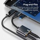 USB Soundkartenadapter mit 3,5mm Kopfhörer und Mikrofonanschluss