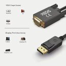 DisplayPort-auf-VGA-Adapter - 1,8m kompatibel mit Lenovo, Dell, HP, ASUS und anderen Marken