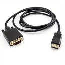 DisplayPort-auf-VGA-Adapter - 1,8m kompatibel mit Lenovo, Dell, HP, ASUS und anderen Marken