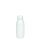 Recycling PET Flasche RIGOLETTO 100 ml weiß mit Schraubv. 24/410 weiß glatt mit Spritzeinsatz 3 mm
