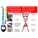 MUSTERPACKUNG Sublimationspapier zum ausporbieren mit je 10x A4 & 10 Tassenpapier