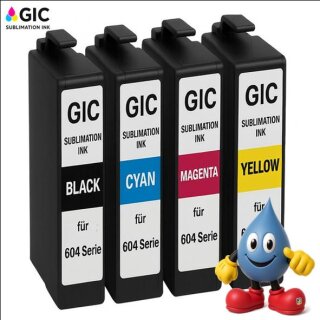 604XL Multipack mit 4 GIC Sublimationspatronen B/C/M/Y - ersetzt C13T10H64010