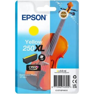 Epson 250 Yellow XL Druckerpatrone mit 8,9ml Inhalt für ca. 740 Seiten Druckleistung - C13T16P44010