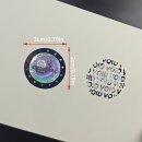 600 Hologramm Etiketten Selbstklebend auf Rolle - Text...