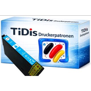 408L cyan XL TiDis Ersatzdruckerpatrone m.21,6ml Inhalt für ca. 1.700 Seiten nach Iso - ersetzt C13T09K24010