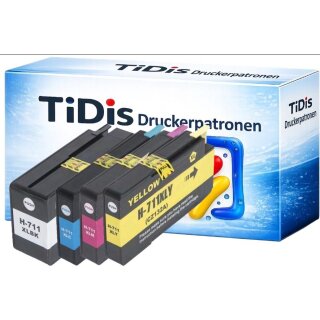 HP711 - Multipack mit 4 BestPrice kompatible Druckerpatronen je 1x B/C/M/Y