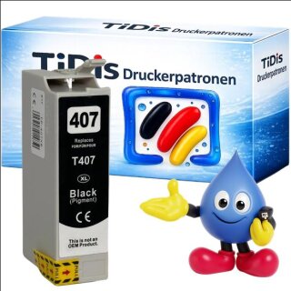 BMW407 Black Best Price kompatible Druckerpatrone mit 45ml Inhalt für ca. 2.700 Seiten Druckleistung - ersetzt C13T07U140