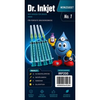 IRP200 - Dr. Inkjet Nachfüllwerkzeug Set No.1 - 4x Nachfüllwerkzeug