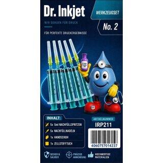 IRP211 - Dr. Inkjet Nachfüllwerkzeug Set No.2 - 5x Nachfüllwerkzeug