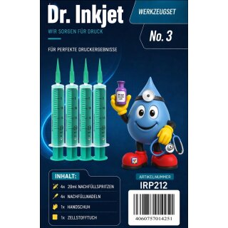 IRP212 - Dr. Inkjet Nachfüllwerkzeug Set No.3 kompatibel zu Canon PGI1500 und PGI2500 Druckerpatronen