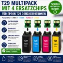 29XL - Multipack mit 4 Oneway Ersatzchips für T29XL...