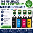 408XL - Multipack mit 4 Oneway kompatiblen Ersatzchips...