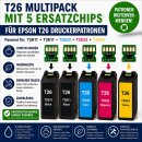 26XL - Multipack mit 5 Oneway Ersatzchips für T26XL...