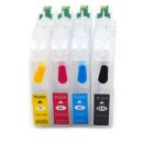 LC-421XL Nachfüllbare Druckerpatronen mit One Way Chip - je 1x CMYK