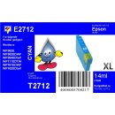 E2712 - TiDis Ersatzdruckerpatrone Cyan XL mit 14ml...