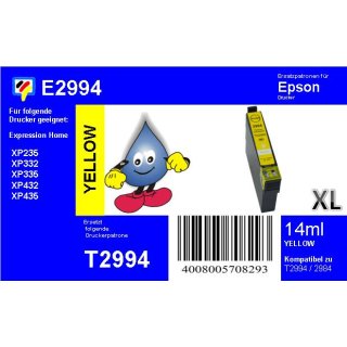 E2994 - yellow - TiDis XL Druckerpatrone mit 14ml Inhalt - ersetzt T299440