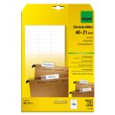 sigel PC-beschriftbare Schildchen weiß 60 x 21 mm,...