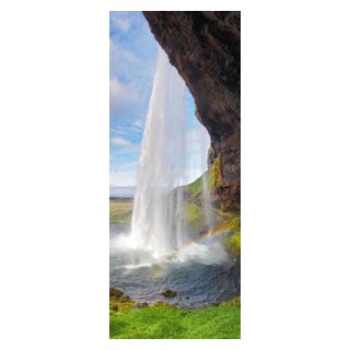 Duschrückwand / Nischenverkleidung 180x55cm (BxH) Motiv: Seljalandsfoss