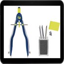 Herlitz 11122330 Schnellverstellzirkel my.pen blau/lemon...