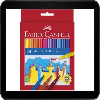 FABER-CASTELL Filzstifte 1 Pack = 24 Stück Packung