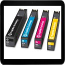 HP973X Multipack - 1 Set Original Druckerpatronen mit hoher Reichweite für HP PageWide, je 1x Black, Cyan, Magenta & Yellow