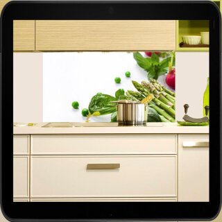 SPRITZSCHUTZ FÜR DIE KÜCHE Motiv: Frisches Gemüse - Herdspritzschutz