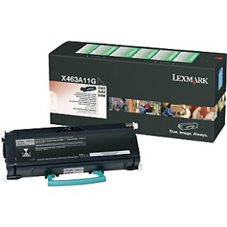 X463A11G - Schwarz - Original Lexmark Toner mit 3.500 Seiten Druckleistung nach Iso