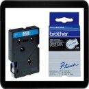 brother Beschriftungsband TC-203 blau auf weiß 12 mm