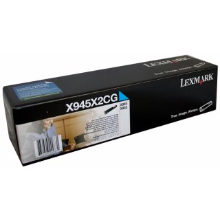 X945X2CG - Cyan - Original Lexmark Toner mit 22.000 Seiten Druckleistung nach Iso
