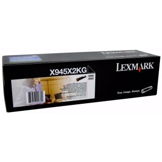 X945X2KG - Schwarz - Original Lexmark Toner mit 36.000 Seiten Druckleistung nach Iso