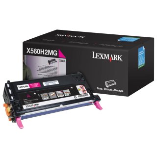 X560H2MG - Magenta - Original Lexmark Toner mit 10.000 Seiten Druckleistung nach Iso