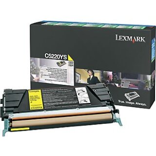 C5220YS - Gelb - Original Lexmark Toner mit 3.000 Seiten Druckleistung nach Iso