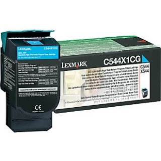C544X1CG - Cyan - Original Lexmark Toner mit 4.000 Seiten Druckleistung nach Iso