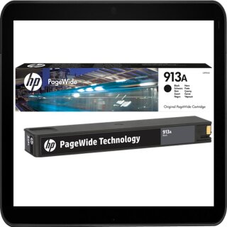 HP913A schwarz HP Tintenpatrone mit 3.500 Seiten Druckleistung nach ISO - L0R95AE