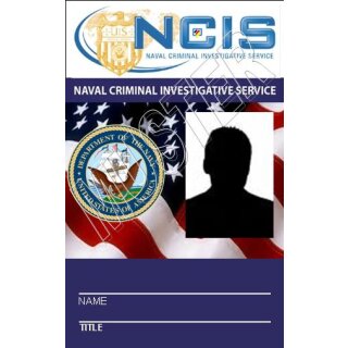 Navy CIS Ausweis mit Bild und beidseitig auf PVC Karte gedruckt!