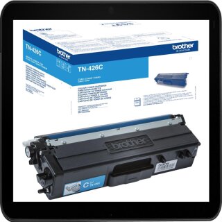 TN426C - cyan - Brother Lasertoner mit 6.500 Seiten Druckleistung nach ISO