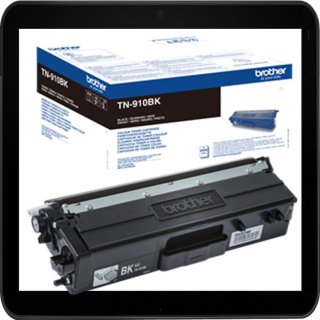TN910BK - schwarz - Brother Lasertoner mit 9.000 Seiten Druckleistung nach ISO