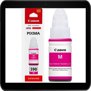 GI590M - magenta - Canon Nachfülltinte mit 70ml Inhalt für ca. 7.000 Seiten Druckleistung nach Iso* - 1605C001