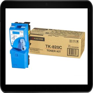 TK-820C 1T02HPCEU0 Kyocera Toner Cyan mit 7.000 Seiten Druckleistung laut Hersteller