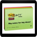 20,3 x 15,2 cm - Post-it® Haftnotizen farbsortiert -...