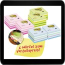 7,6 x 7,6 cm - Post-it® Haftnotizen 2028x6 farbsortiert