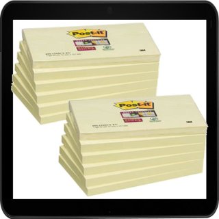 12,7  x 7,6 cm - Post-it® Super Sticky Notes Haftnotizen 65512SY gelb