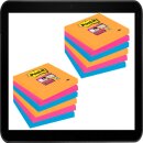 7,6 x 7,6 cm - 12 Blöcke Post-it® Super Sticky...